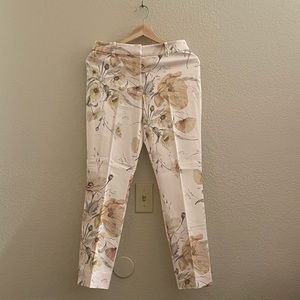 NWT - H&M Cream Colored Floral Dress Pants